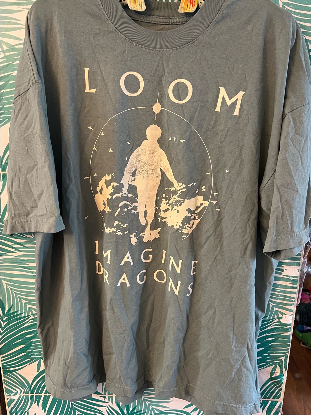 Imagine Dragons Official ‘LOOM' World Tour 2024 Crewneck Tee Sage green  XXL